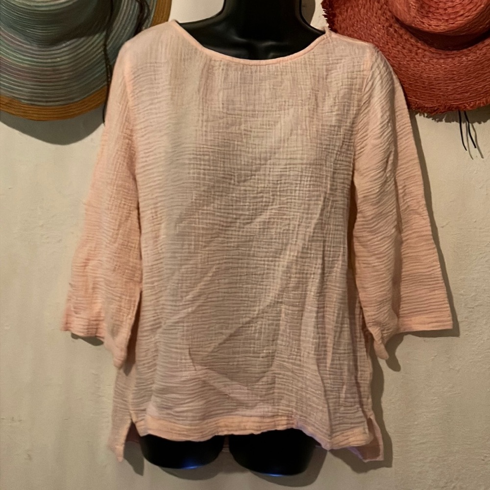 Pure Jill gauze waffle texture tunic